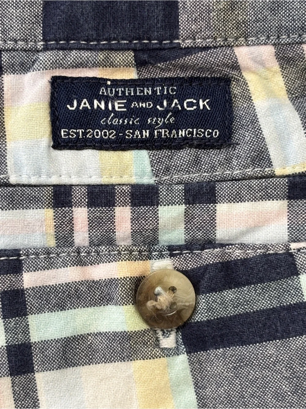 Janie and Jack plaid cotton shorts 3